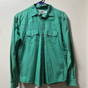 Kids Cinch Geometric Green Shirt